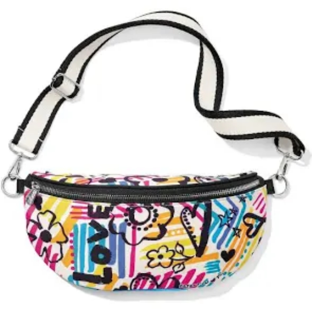 Graffiti Love Crossbody Belt Bag